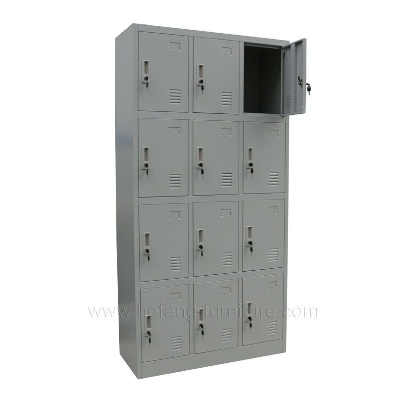 12 door industrial metal lockers