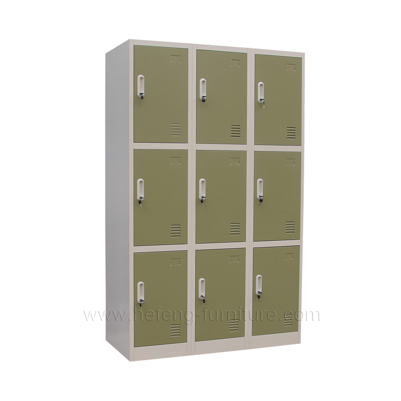 9 door steel lockers