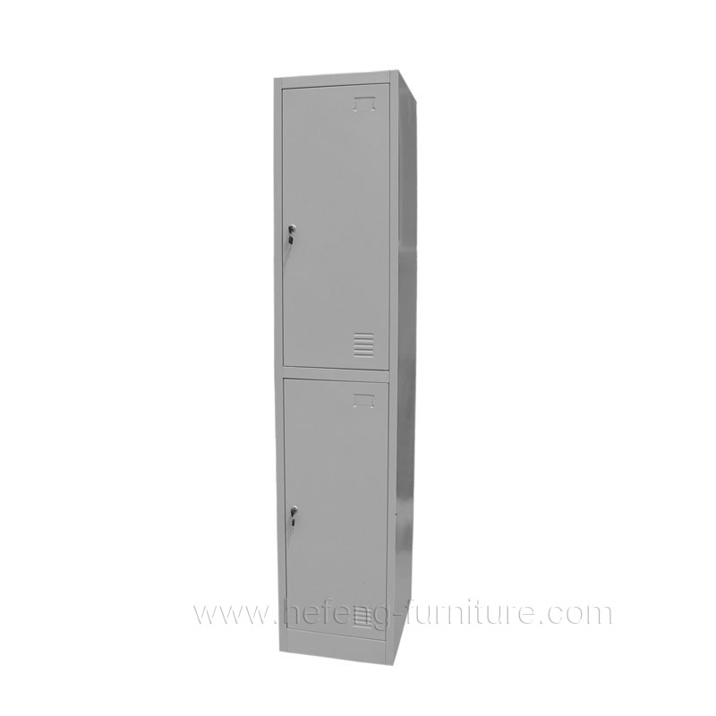 Double tier lockers in grey colour