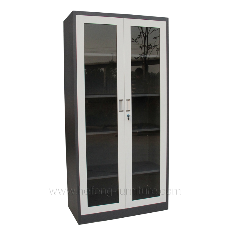 Glass door file cabinet