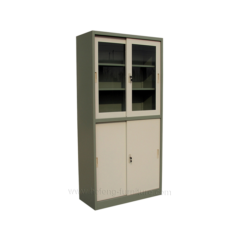 Glass door storage cabinet