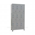 Nine door lockers with legs