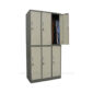 Six door clothing lockers