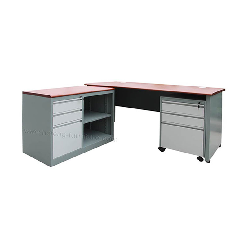 Steel Office Desk with extension