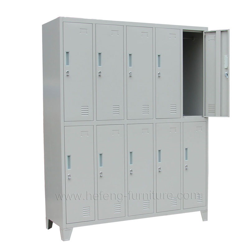 Ten door storage lockers