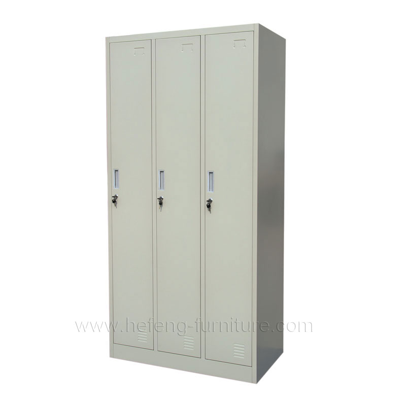 Three door employee lockers