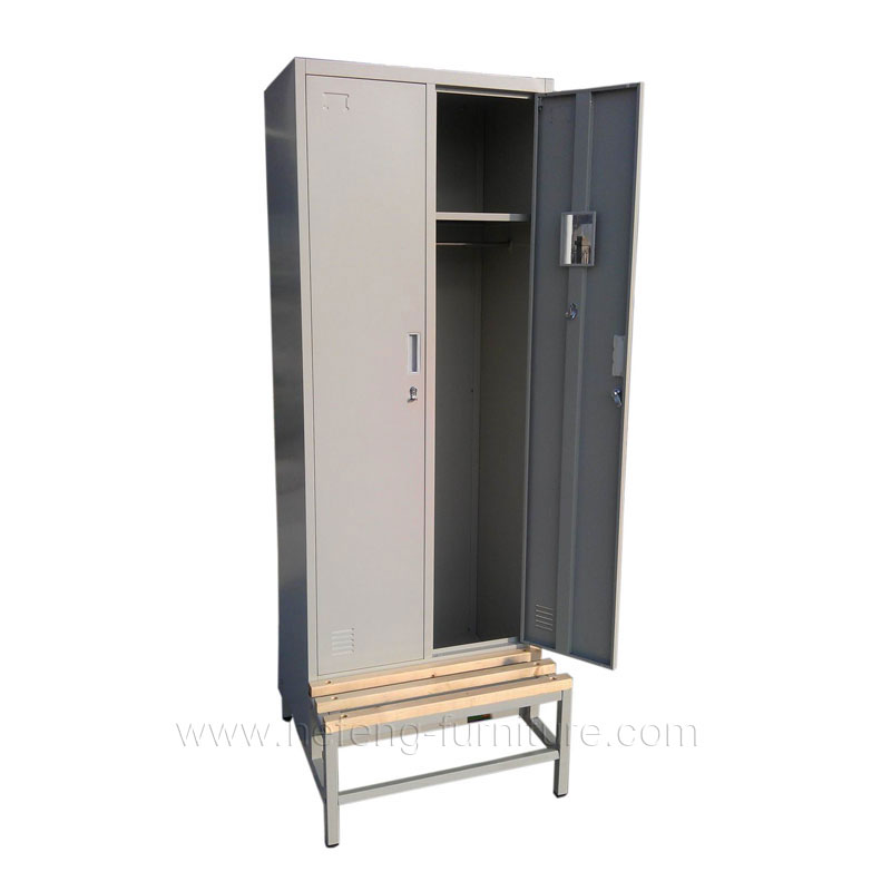 Two door steel workplace lockers