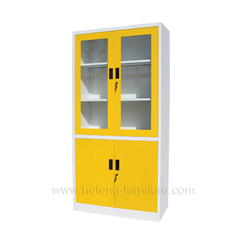 yellow metal file cabinet