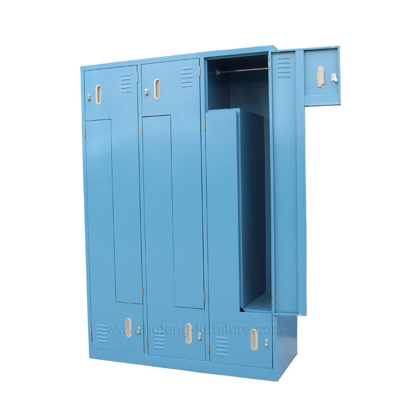 6 door metal cloth lockers