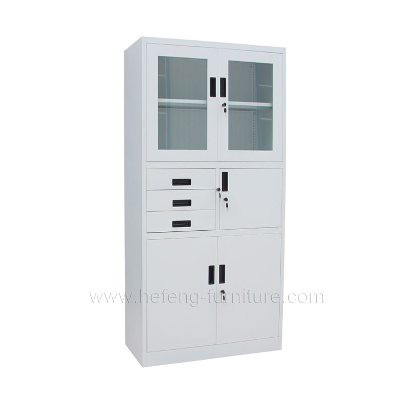 Glass Door Cabinet With Drawers Luoyang Hefeng Furniture