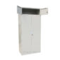 metal cabinet with doors