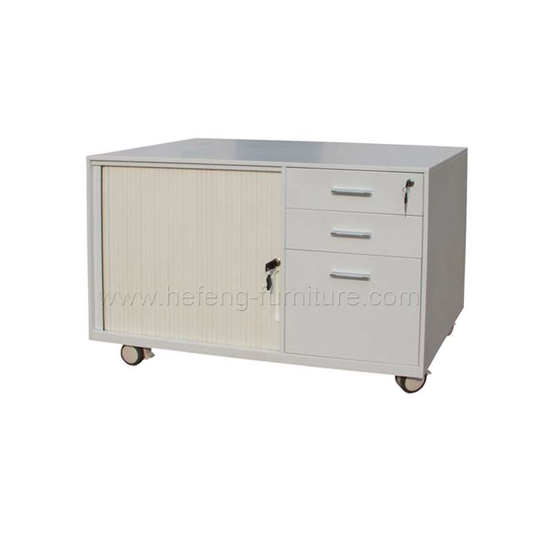 Mobile roller shutter cabinet