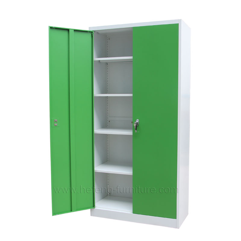 steel file cabinet in green