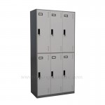 six compartment locker