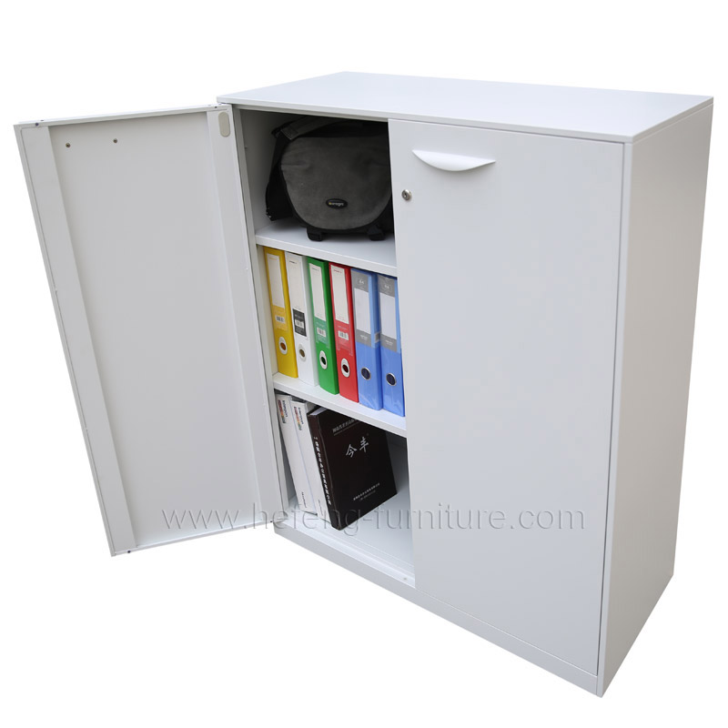 small file cabinet with 2 shelves