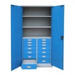 Workshop Cupboards with 14 Drawers