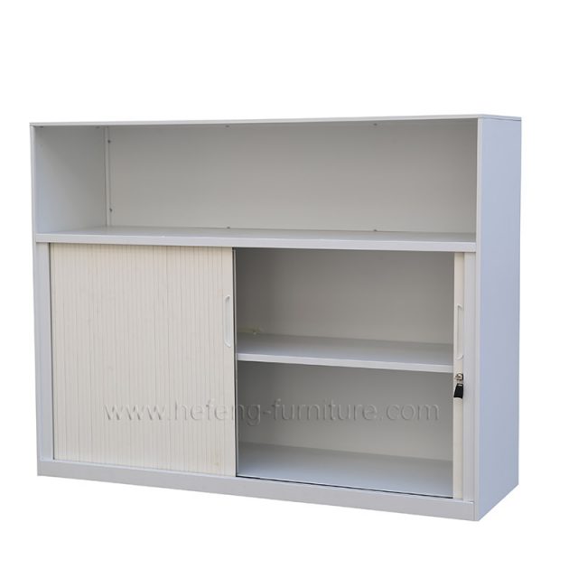 white shutter door cabinet