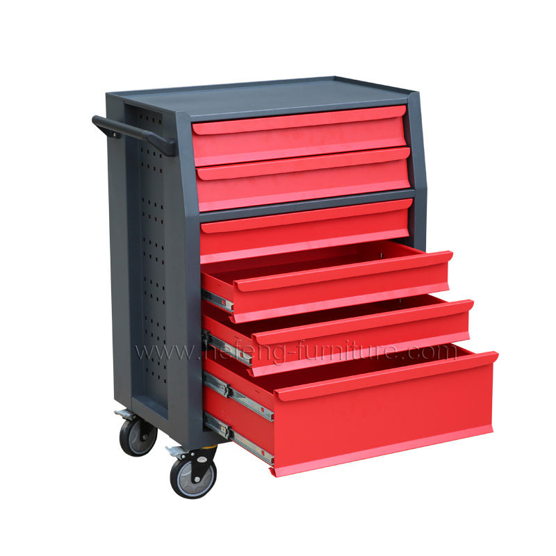 Industrial Tool Trolley in Red