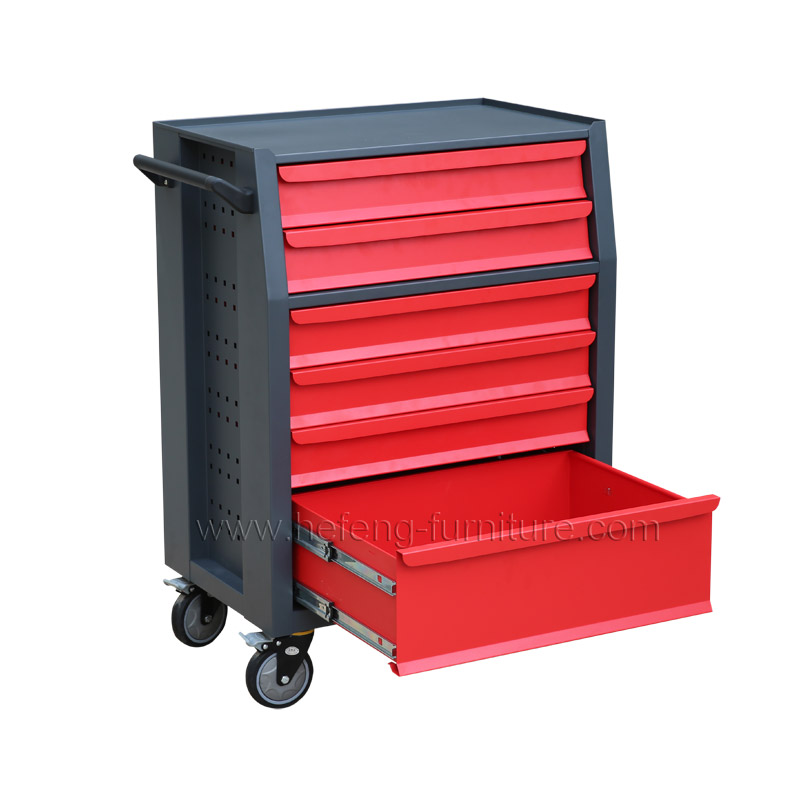 Industrial Tool Trolley with 6 Drawers