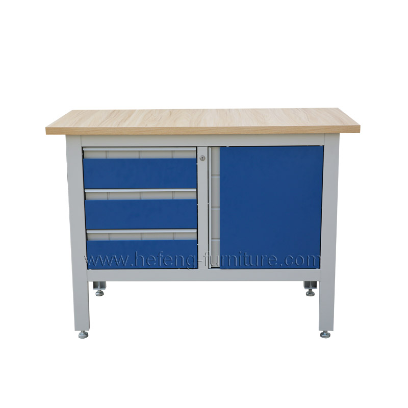 functional workbench with 3 drawers