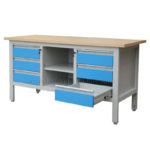 steel work bench with adjustable shelf