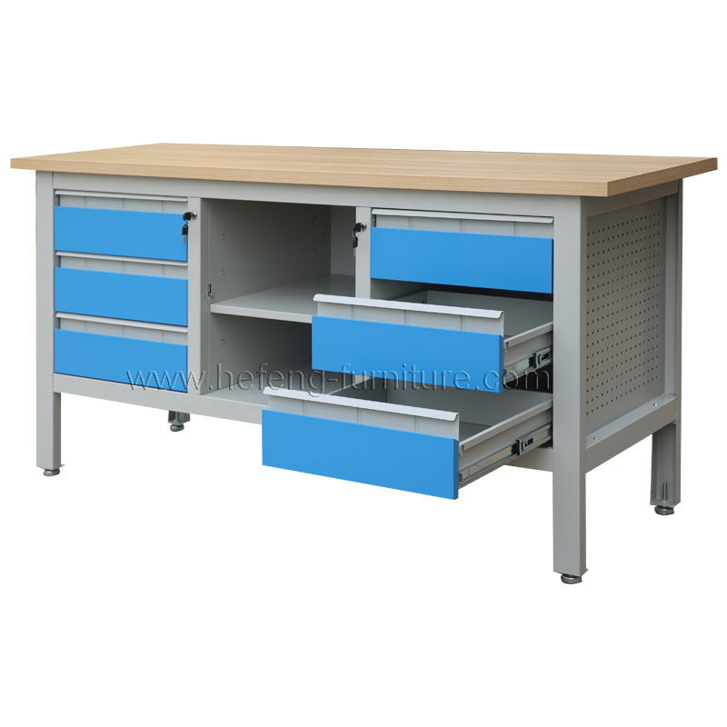 steel work bench with wood top