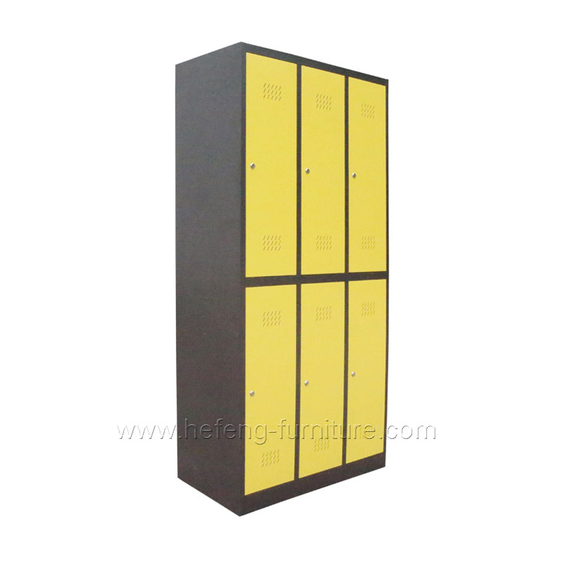 Storage Locker with Yellow Doors