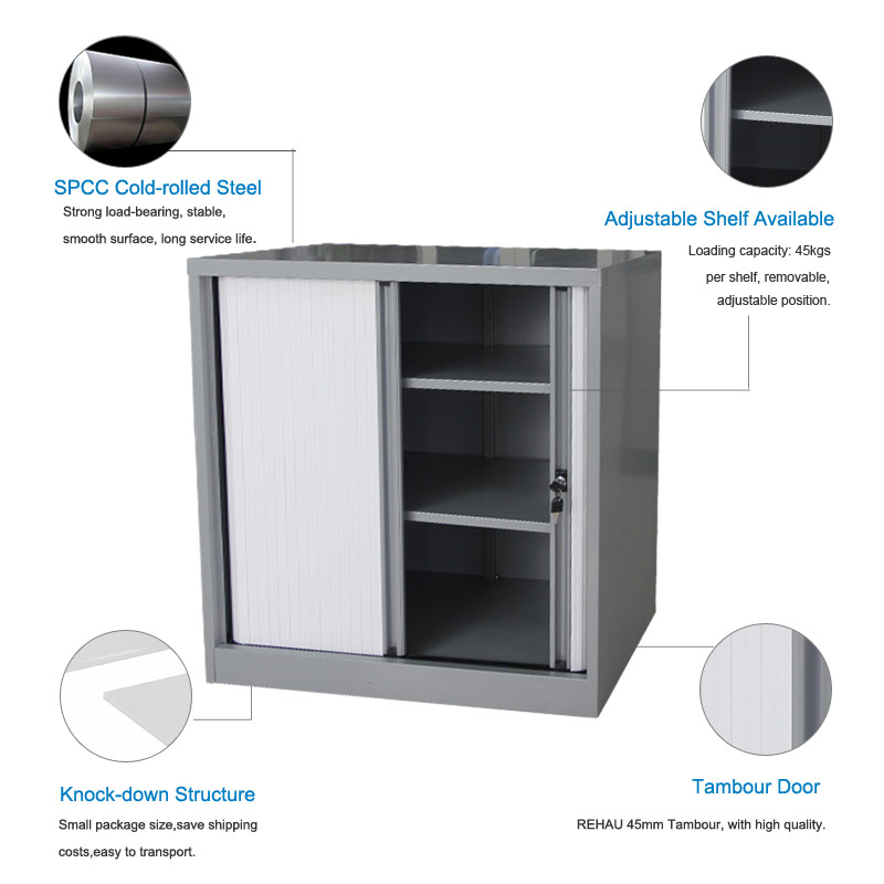 Tambour Door Storage Cabinet Details