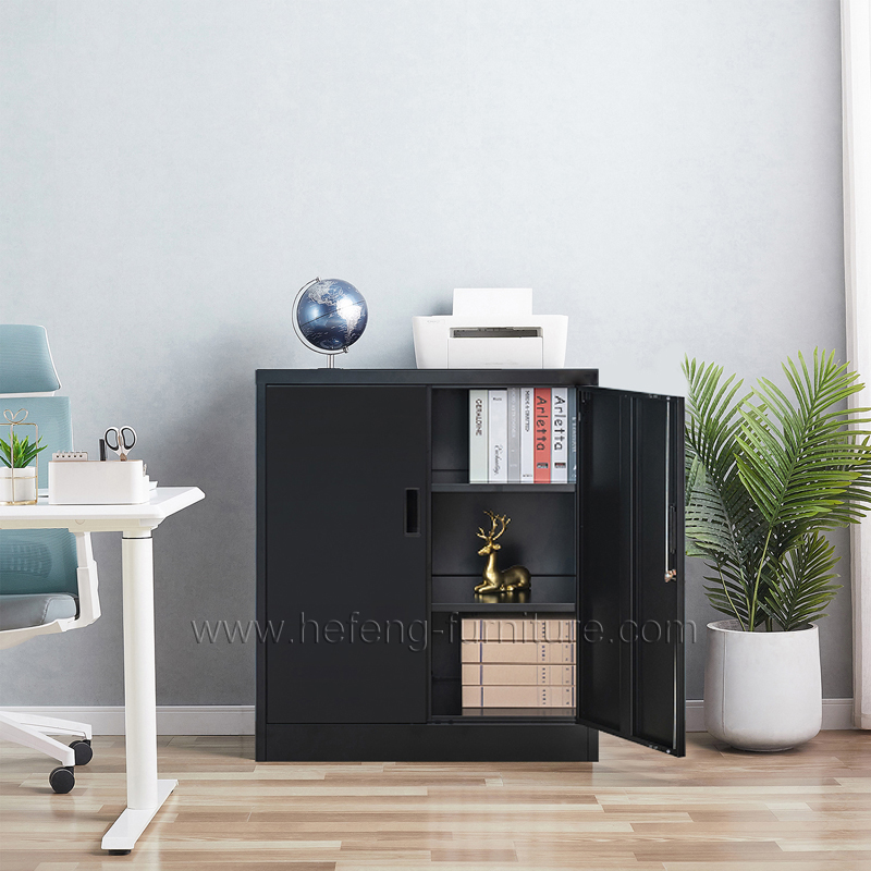 Metal Storage Cabinet with Adjustable Shelves and Lockable Door