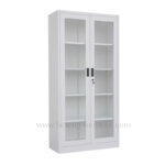Full Height Glass Door Steel Cupboard Cabinet (1)
