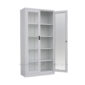 Full Height Glass Door Steel Cupboard Cabinet (2)