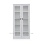 Full Height Glass Door Steel Cupboard Cabinet (3)