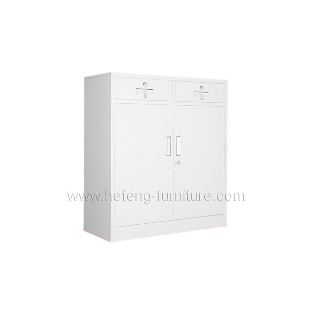 Metal Storage Cabinet with Locking Doors and Adjustable Shelf