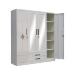 Printed 4 Doors Home Wardrobe with Drawers (2)