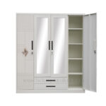 Printed 4 Doors Home Wardrobe with Drawers (3)
