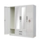 Printed 4 Doors Home Wardrobe with Drawers (7)